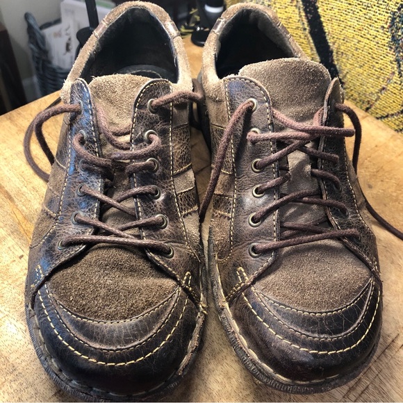 Born Shoes Womens 8.5 M Melissa Low top Sneaker Brown Leather Lace Up. - Picture 12 of 13